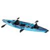 VEVOR Inflatable Kayak, 2-Person Inflatable Recreational Kayak 700LBS Capacity, Leak & Puncture-Resistant with Padded Seat, PVC Drop-Stitch Floor, 2