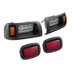 VEVOR Golf Cart Light Kit, 12 Volt, LED Headlight and Tail Light Kit with Wiring Harness, Switch, Zip Ties, ABS Housing, High-Brightness, Waterproof