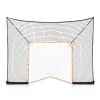 VEVOR Hockey and Lacrosse Goal Backstop, 12x9 ft Lacrosse Net with Extended Coverage, Quick Easy Setup Complete Accessories Training Net, Backyard La