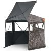 VEVOR Hunting Blind, 6-7 Person Ground Blinds with Carrying Bag, Portable Camouflage Tent, Reinforced Durable Concealed Shelter with Silent Zipper Do