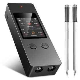 PSJX369 BBQ Meat Thermometer-SUS304 Stainless Steel with Bluetooth 5.2 Connectivity (700ft range), 24-hour battery life, 1-second response time. Feat