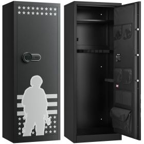 VEVOR 10-12 Gun Safe, Long Gun Cabinet for Rifles and Pistols, Quick Access Rifle Safe with 4 Pistol Pockets and 3 Adjustable Racks, Large Digital Ca