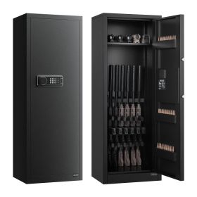 VEVOR 6-8 Gun Safe, Long Gun Cabinet for Rifles and Pistols, Quick Access Rifle Safe with 3 Ammo Slots and 2 Adjustable Racks, Large Digital Cabinet