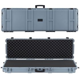 VEVOR Hard Rifle Case, Lockable Rifle Case with Pre-cut Foams, 52 in Gun Storage with Wheels, Heavy Duty IP67 Waterproof & Dustproof Pistol Storage C