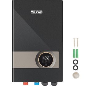 VEVOR Instant Water Heater, 18kw Electric Tankless Water Boiler, Digital Temperature Display & Easy Installation & 24-Hour Water Supply, For Kitchen