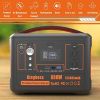 Portable Power Station 110V/600W 568Wh Lithium Battery Pure Sine Wave AC Outlet DC USB Solar Generator Supply for Emergency Outdoor Travel Camping Fi