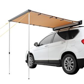 VEVOR Car Side Awning, Large 4.6'x6.6' Shade Coverage Vehicle Awning, PU3000mm UV50+ Retractable Car Awning with Waterproof Storage Bag, Suitable for
