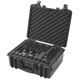 VEVOR Hard Pistol Cases with Pre-cut Lining, Waterproof & Dustproof Hard Gun Case for 5 Pistol, 18.9×16.3×8.5 in Lockable Pistol Case, Black