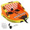 VEVOR Towable Tube for Boating, 1-2 Riders Inflatable Towable Tubes with Deck Seats and Backrest, 340 lbs Water Sport Tube for Boat to Pull, Full Nyl