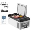 VEVOR 12 Volt Refrigerator 16 Qt, Portable Mini Car Fridge with -4 to 68 F Cooling Range & App Control 12/24V DC & 110-240V AC Electric Compressor Co