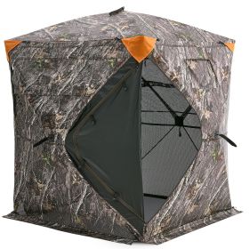 VEVOR Hunting Blind, 270° See Through Ground Blind, 1-2 Person Pop Up Deer Blind for Hunting with Carrying Bag, Portable Resilient Hunting Tent, One-