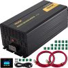 VEVOR Power Inverter, 5000W Modified Sine Wave Inverter, DC 12V to AC 120V Car Converter, with LCD Remote Controller, LED Indicator, AC Outlets Inver