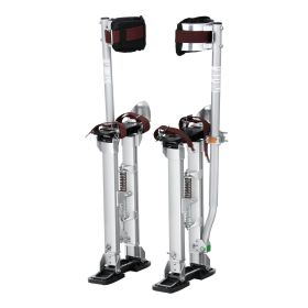 VEVOR Drywall Stilts, 18''-30'' Adjustable Aluminum Tool Stilts with Protective Knee Pads, Durable and Non-slip Work Stilts for Sheetrock Painting, W