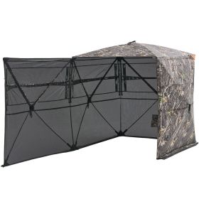 VEVOR Hunting Blind, 2-3 Person See Through Ground Blinds with Carrying Bag, 360 Degree Portable Camouflage Tent, Durable Concealed Shelter with Sile