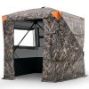 VEVOR Hunting Blind, 4-5 Person See Through Ground Blinds with Carrying Bag, 270 Degree Portable Camouflage Tent, Durable Concealed Shelter with Sile
