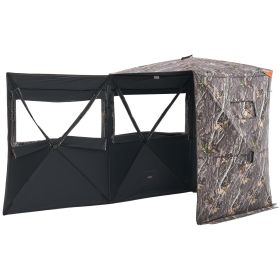 VEVOR Hunting Blind, 2-3 Person Thermal Ground Blinds with Tri-Leg Chair and Carrying Bag, Portable Camouflage Tent, Durable Concealed Shelter with S