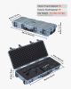 VEVOR Hard Rifle Case, Lockable Rifle Case with 4 Layers Pre-cut Foams, 36 in Gun Storage with Wheels, IP67 Waterproof & Dustproof Pistol Storage Cas