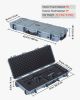VEVOR Hard Rifle Case, Lockable Rifle Case with Pre-cut Foams, 42 in Movable Gun Storage with Wheels, IP67 Waterproof & Dustproof Pistol Storage for
