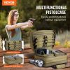 VEVOR Range Bag for 2 Pistols, Tactical Gun Bag with 2 Built-in Removable Pistol Bags & 6 Detachable Magazines, Gun Range Bag for Outdoor Hunting Sho