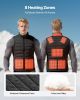 VEVOR Heated Vest, Men Electric Heating Vest with 16000 mAh Battery Pack, 8 Heating Zones Lightweight Rechargeable Winter-Vest with 3 Levels, for Out
