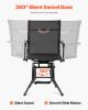 VEVOR Hunting Chair, 360° Silent Swivel, Foldable Lightweight Portable Blind Chair, Heavy-Duty Steel Frame Ground Stool Seat, with Armrest, Adjustabl