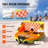 VEVOR Towable Tube for Boating, 1-2 Riders Inflatable Towable Tubes with Deck Seats and Backrest, 340 lbs Water Sport Tube for Boat to Pull, Full Nyl