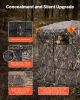 VEVOR Hunting Blind, 4-5 Person See Through Ground Blinds with Carrying Bag, 270 Degree Portable Camouflage Tent, Durable Concealed Shelter with Sile