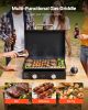 VEVOR Gas Griddle, 2 Burner Tabletop Griddle, 22 inch Portable Griddles Propane with Lid, Oil Drain Hole & Oil Collection Tray, 2 x 11000BTU Camping