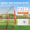 VEVOR 7x7 ft Baseball Softball Practice Net, Portable Baseball Training Net for Hitting Batting Catching Pitching, Backstop Baseball Equipment Traini