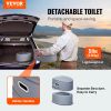 VEVOR Portable Toilet for Camping, Porta Potty with 1.3 Gal Detachable Inner Bucket & Removable Paper Holder, Commode with Dual Lids, Travel Toilet f