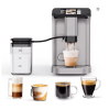 PSH16 Automatic Espresso Machine with TFT Touchscreen (4.3-inch display + digital gauge), 1500W 15-grind coffee, 20Bar dual boiler, built-in milk fro
