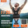 VEVOR Adjustable Weighted Vest, 11-20lb Weight Vest with 6 Ironsand Weights and Reflective Stripe, Body Weight Vest Exercise Set for Men Women, Worko