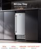 VEVOR Undercounter Built-in Ice Maker, 80 Lbs/Day Under Counter Ice Maker Machine with Reversible Door Stainless Steel, Freestanding Ice Maker for Co