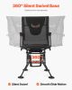 VEVOR Hunting Chair, 360° Silent Swivel, Foldable Portable Blind Chair, Heavy-Duty Steel Frame Ground Stool Seat, with Armrests, Adjustable Carry Str