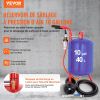 VEVOR 10Gal/40L Sandblaster Equipped with Nozzle Shut-Off Valve Pressure Gauge Ceramic Nozzle 2.5m Hose Filling Funnel Watertrap 6\" Rubber Wheels Gr"
