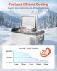 VEVOR 12 Volt Refrigerator 16 Qt, Portable Mini Car Fridge with -4 to 68 F Cooling Range & App Control 12/24V DC & 110-240V AC Electric Compressor Co