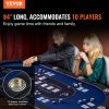 VEVOR 10 Player Foldable Poker Table, Blackjack Texas Holdem Poker Table with Padded Rails and Stainless Steel Cup Holders, Portable Folding Card Boa