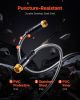 VEVOR Metal Garden Hose 200 ft, Rust Proof Stainless Steel Water Hose, Heavy Duty Backyard Hose with 10 Function Nozzle, No-Kink & Flexible Water Pip