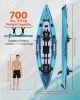 VEVOR Inflatable Kayak, 2-Person Inflatable Recreational Kayak 700LBS Capacity, Leak & Puncture-Resistant with Padded Seat, PVC Drop-Stitch Floor, 2