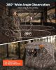 VEVOR Hunting Blind, 4-5 Person See Through Ground Blinds with Carrying Bag, 360 Degree Portable Camouflage Tent, Durable Concealed Shelter with Sile