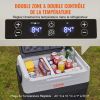 VEVOR Car Refrigerator, 12 Volt Car Refrigerator Fridge, 48 QT/45 L Dual Zone Portable Freezer, -4-50 Fahrenheit Adjustable Range, 12/24V DC and 100-