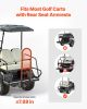 VEVOR Golf Cart Rear Seat Bag Holder, 27.1 x 15.6 x 29.7 inch, Compatible with Most Golf Carts with Rear Seat Grab Bar, Space-Saving Carbon Steel Bag