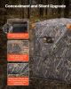 VEVOR Hunting Blind, 2-3 Person Thermal Ground Blinds with Tri-Leg Chair and Carrying Bag, Portable Camouflage Tent, Durable Concealed Shelter with S