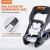VEVOR Ratchet Tie Down Straps (4PK), 5208 lb Max Break Strength, Includes 4 Premium 1.6" x 8' Rachet Tie Downs with Padded Handles, for Moving Securi