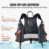 VEVOR Life Vest for Watersports (PFD), Life Jacket with Waterproof Nylon & 110N Buoyancy, Life Vest/Jacket for Any Water Activity-Fishing, Kayaking,