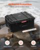 VEVOR Weatherproof Hard Case, Heavy Duty Protective Dry Box Case with Pre-Cut Foam, Wheels & Retractable Pull Handles for Travel, Hunt, Military, Tac