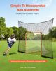 VEVOR Hockey and Lacrosse Goal Backstop, 12x9 ft Lacrosse Net with Extended Coverage, Quick Easy Setup Complete Accessories Training Net, Backyard La