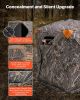 VEVOR Hunting Blind, 270° Ground Blind, 1-2 Person Pop Up Deer Blind for Hunting with Carrying Bag, Portable Resilient Hunting Tent, 3 Horizontal Win