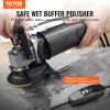 VEVOR Wet Polisher 800W, 4" Concrete Grinder with 6 Variable Speed and 7 Polishing Kits, Wet Grinder Machine for Marble, Granite, Stone, Rock, Tile,