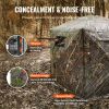 VEVOR Hunting Blind, 288° See Through Ground Blind, 6-7 Person Pop Up Deer Blind for Hunting with Carrying Bag, Portable Resilient Hunting Tent, 4 Ho